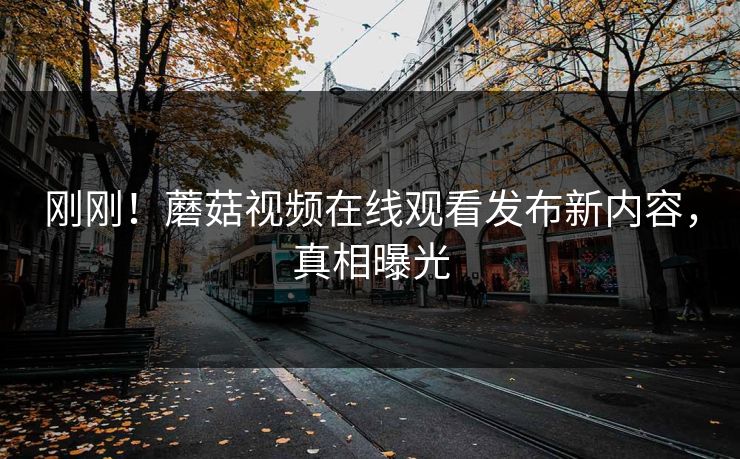 刚刚！蘑菇视频在线观看发布新内容，真相曝光
